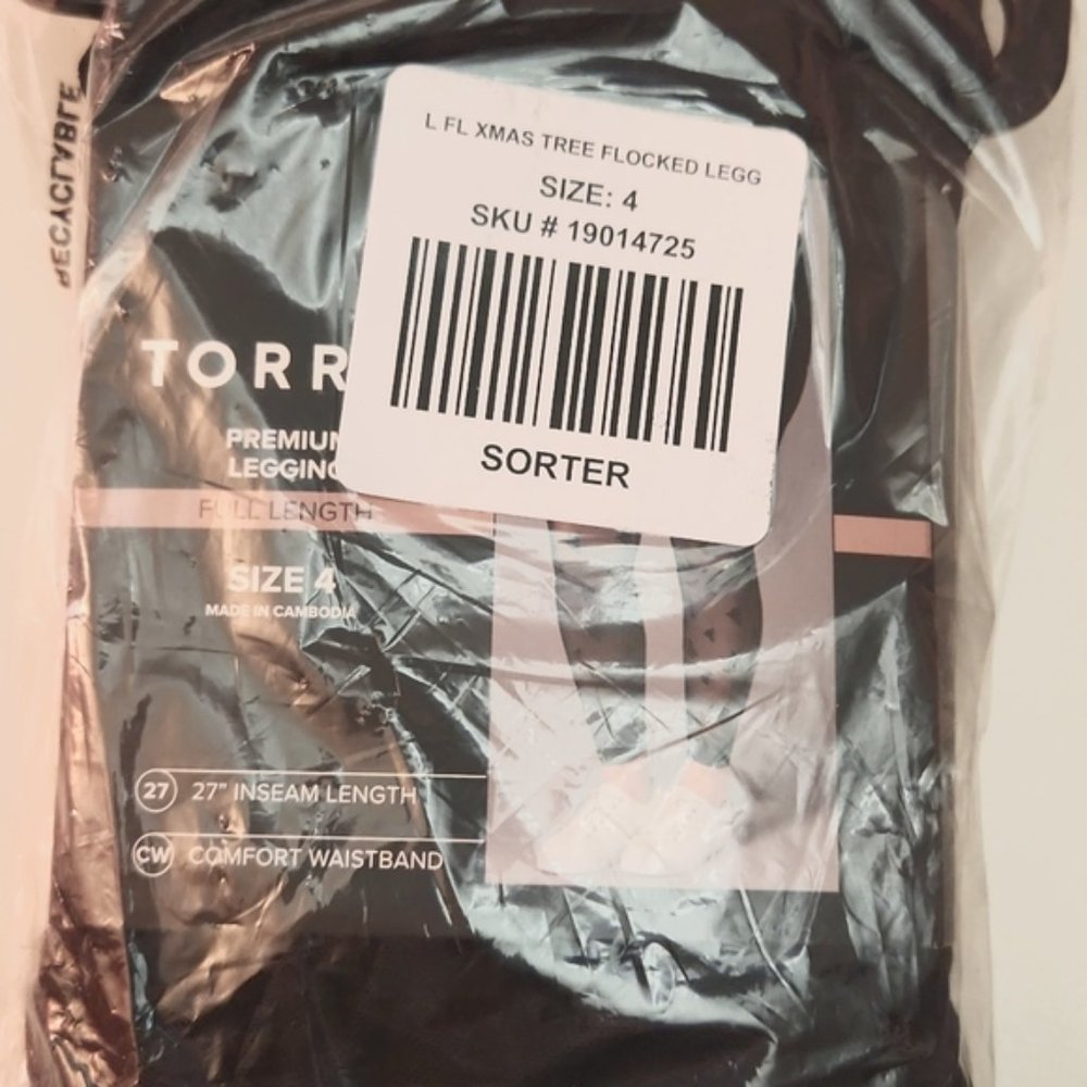 ❤️NWT TORRID LEGGING - MESH FLOCKED CHRISTMAS TREE HOLIDAY - PLUS SIZE - Picture 7 of 11